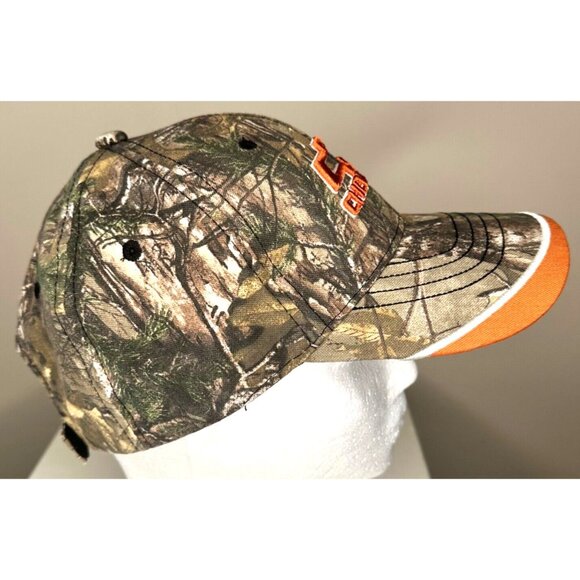Chevrolet Baseball Hat Trucker Cap Camouflage Adjustable Embroidered Orange Logo - Picture 2 of 6